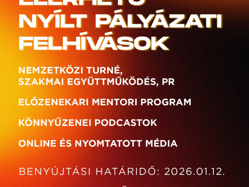 Elérhetők az NKA Hangfoglaló új, nyílt pályázati felhívásai - 